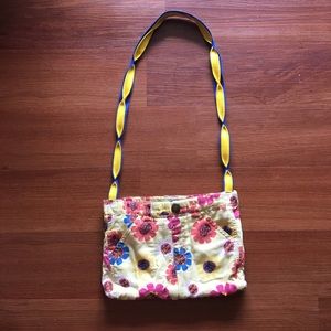 Handmade Floral Jean Bag